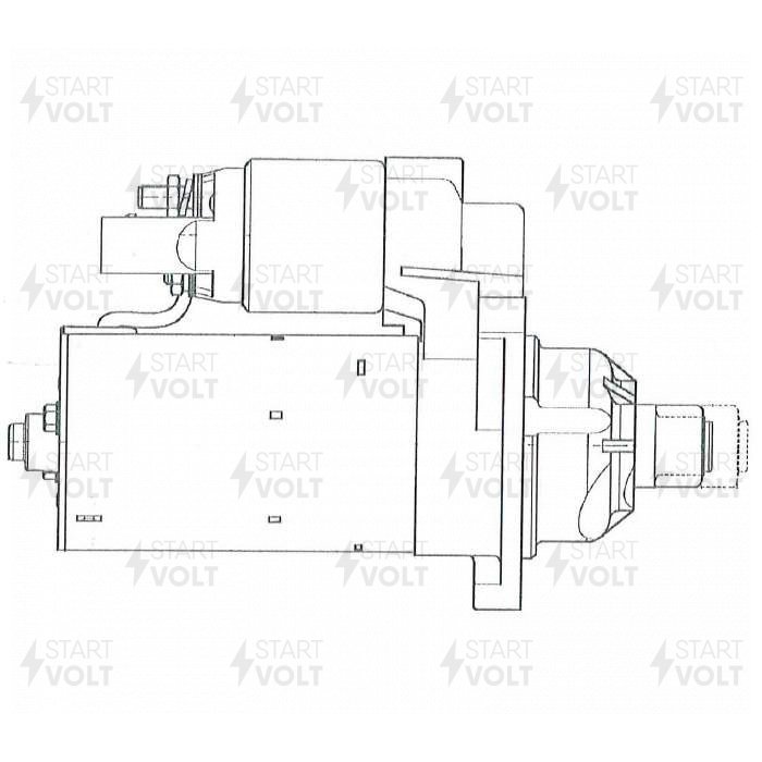 Стартер для а/м VAG Passat B6 (05-) 2.0TDi (тип bosch) 1,7кВт - STARTVOLT LSt 1832