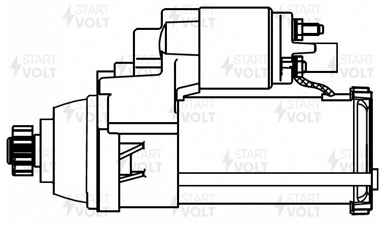 Стартер для а/м VAG Polo Sedan (10-)/Tiguan (07-)/Octavia A5 (14-) 1.4TSI/1.6i 1,5кВт - STARTVOLT LSt 1826