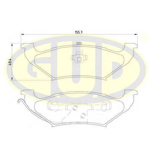 Колодки тормозные дисковые | зад | - GUD GBP880182