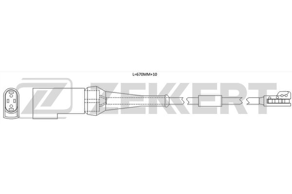 Датчик износа тормозных колодок ford transit viii 13- Zekkert BS-8117 Форд 536₽