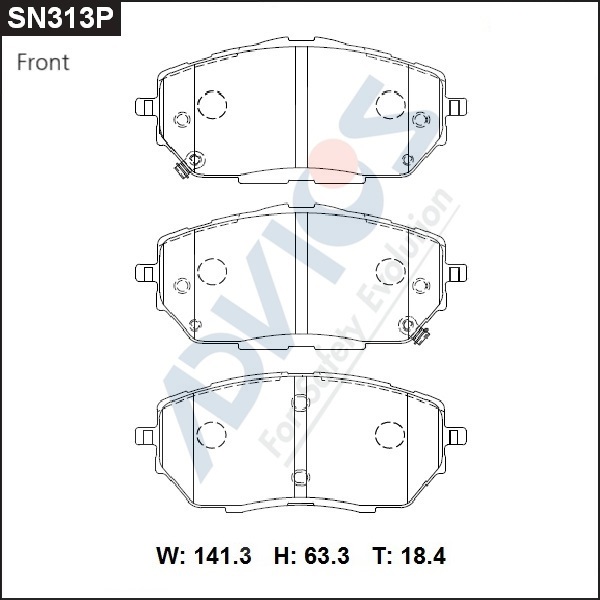 Дисковые тормозные колодки - ADVICS SN313P