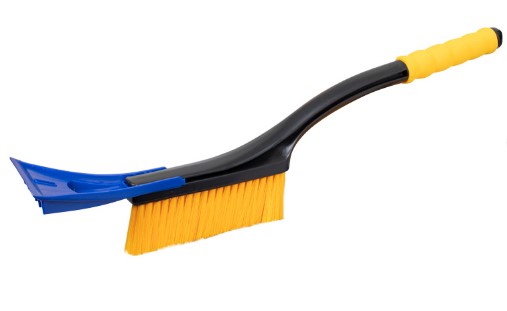 Щетка зимняя со скребком (55 см) желтая щетина - KRAFT KT 830063