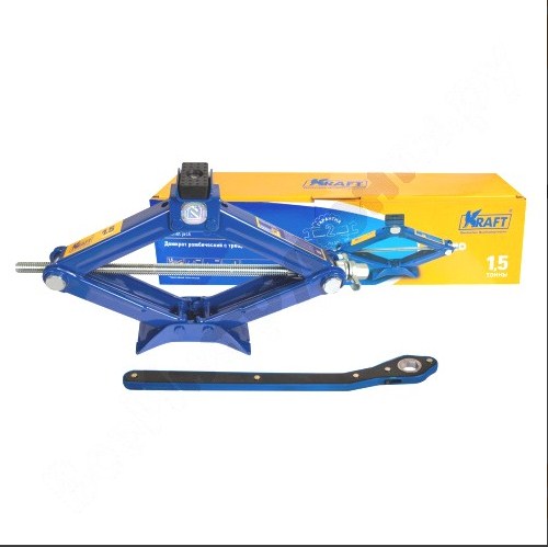 Домкрат ромбический с трещоточной рукояткой 1 тонна - KRAFT KT 800070