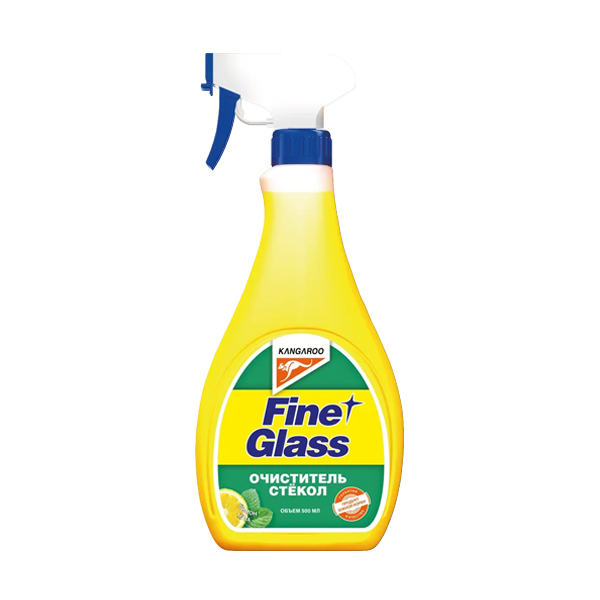Fine glass - очиститель стекол ароматизированный (500ml), лимон-мята (б/салф.) - Kangaroo 320121