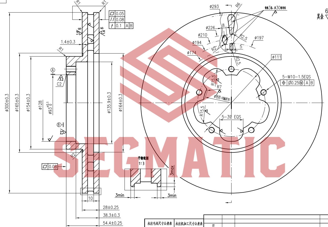 Диск тормозной передний - SEGMATIC SBD30093202