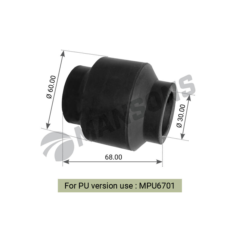 Сайлентблок реактивной тяги d30/60x68 BPW о.н. 0511396050 (m7220013) - Mansons 300321