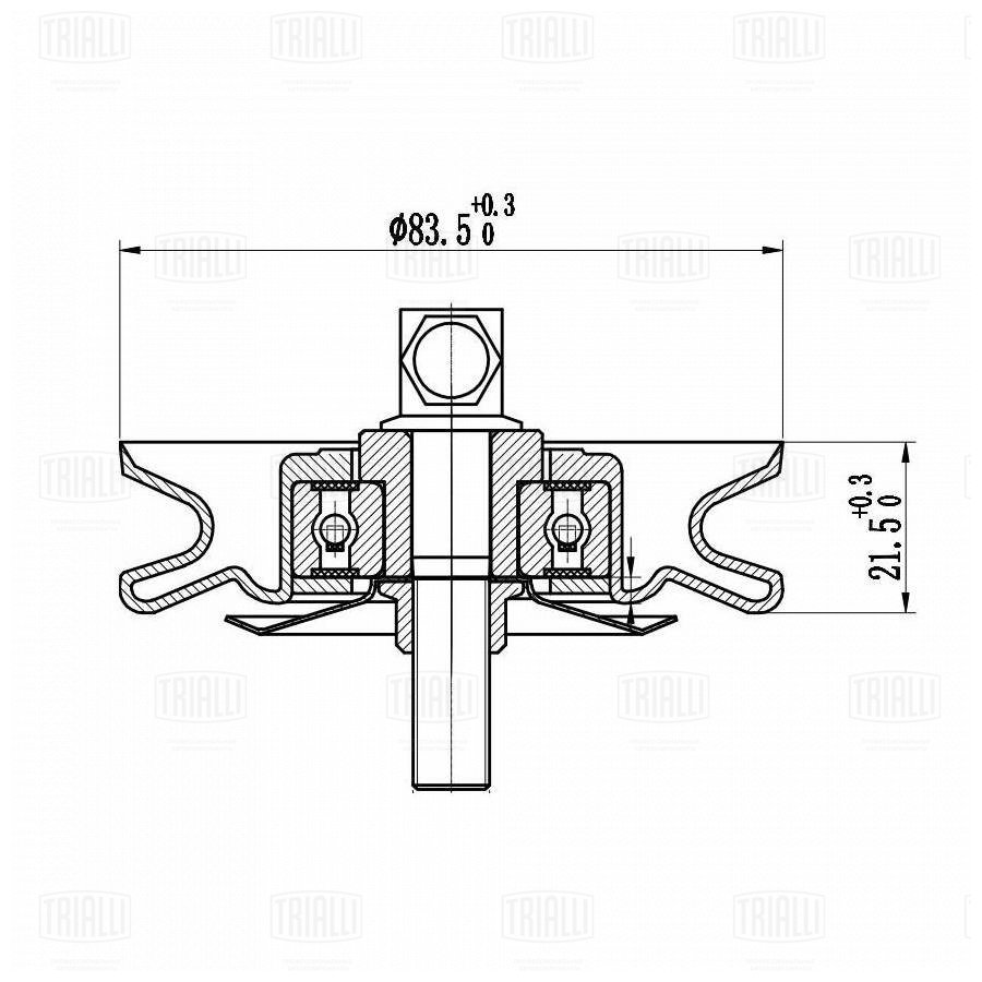 Ролик привод. ремня для а/м Great Wall Safe (01-) 2.2i (натяж.) ГУР - Trialli CM 3011