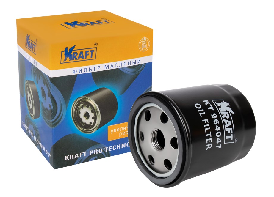 Фильтр масляный для а/м Ford Focus (04-), Mondeo v (14-) / Mazda 3 (03-09), 5 (05-10), 6 (02-12) - KRAFT KT 964047