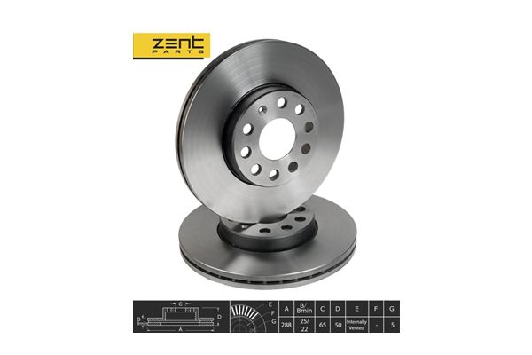 Диск тормозной передний  Audi A3 - ZENTPARTS Z05951
