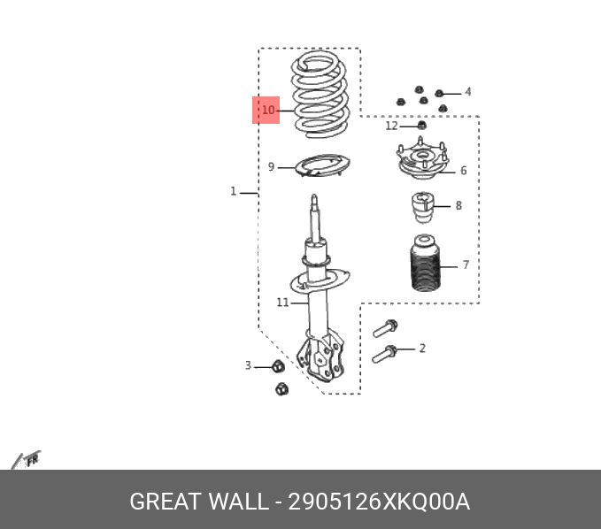 Пружина подвески передней haval F7/F7x (19-) - Great Wall 2905126XKQ00A