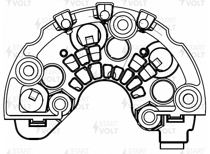 Мост диодный генератора для а/м Chevrolet Cobalt (13-) 1.5i - STARTVOLT VDB 0501