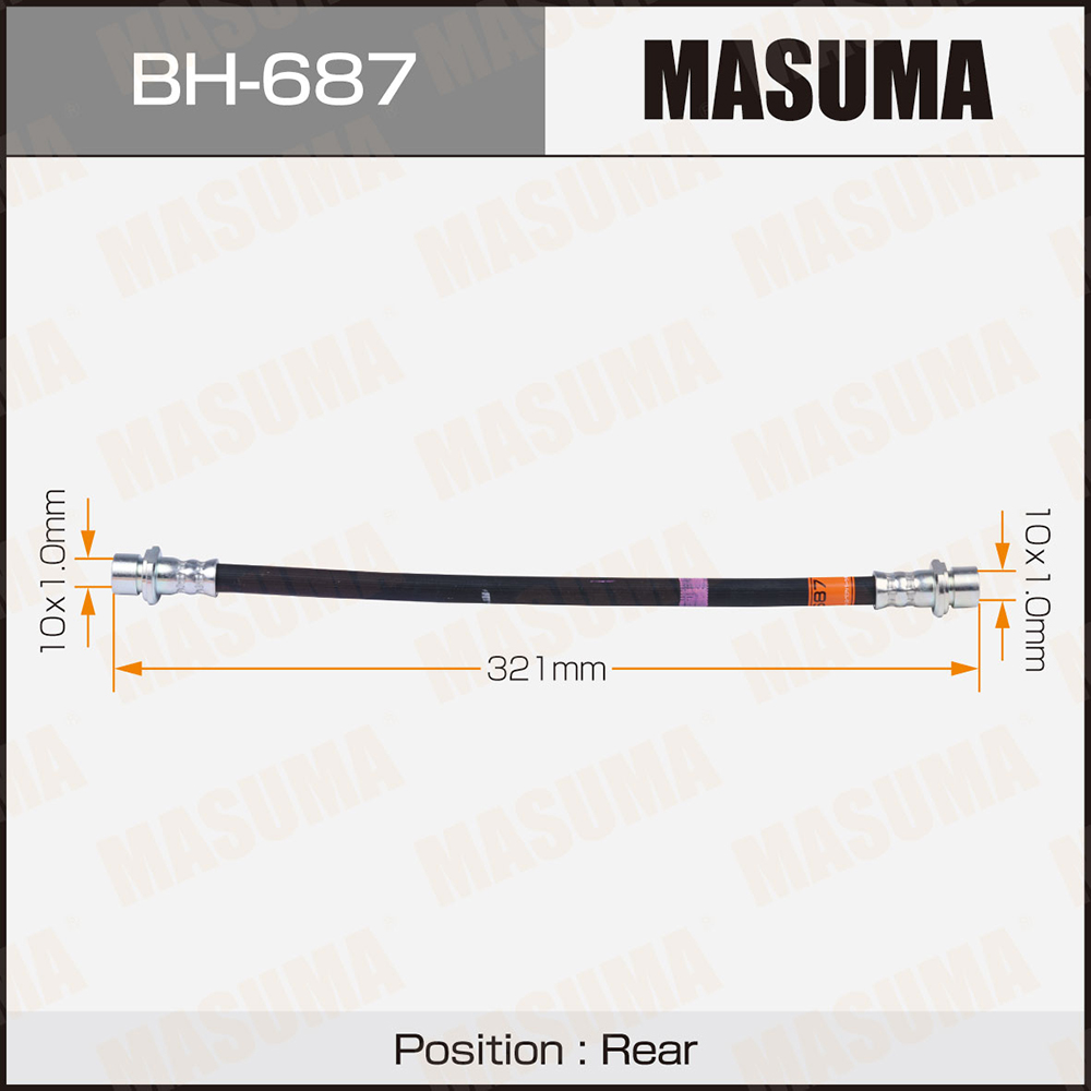 Шланг тормозной - Masuma BH-687