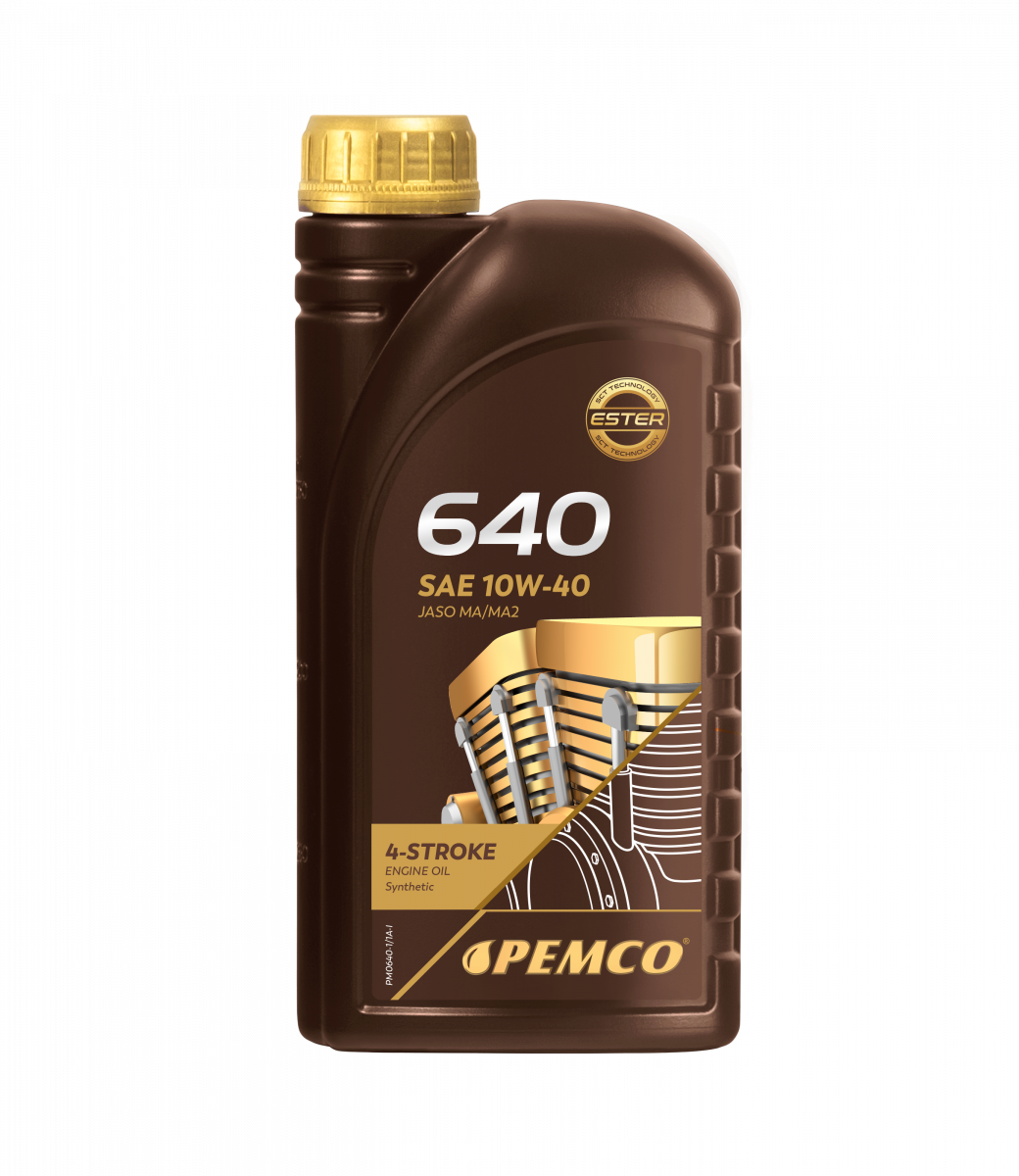 10w-40 4T 640 1л (синт. мотор. масло для 4-х тактных двиг.) - PEMCO PM0640-1