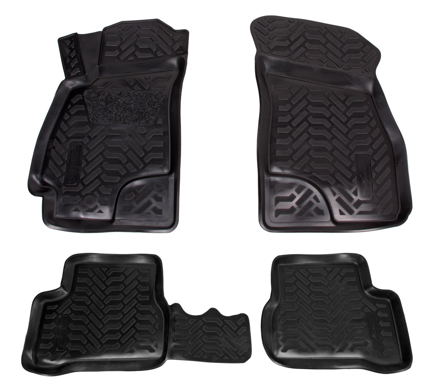 Ковры (3D с подпят.) для Hyundai Accent II (00-12) 4 шт., выс.борт, полимер., черн. (acm-ps-88) - AIRLINE ACM-PS-88