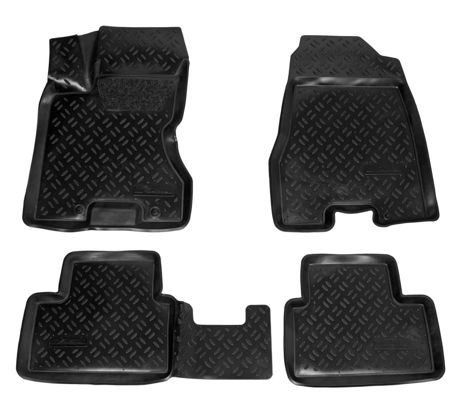 Ковры (3D с подпят.) для Nissan X-Trail (07-14) 4 шт., выс.борт, полимер., черн. - AIRLINE ACM-PS-90