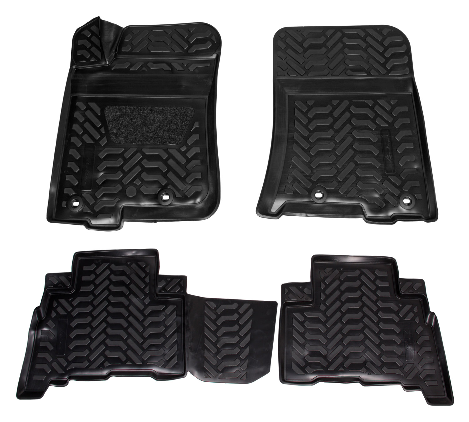 Ковры (3D с подпят.) для Toyota Prado (09-) 4 шт., выс. борт, полимер., черн. - AIRLINE ACM-PS-80