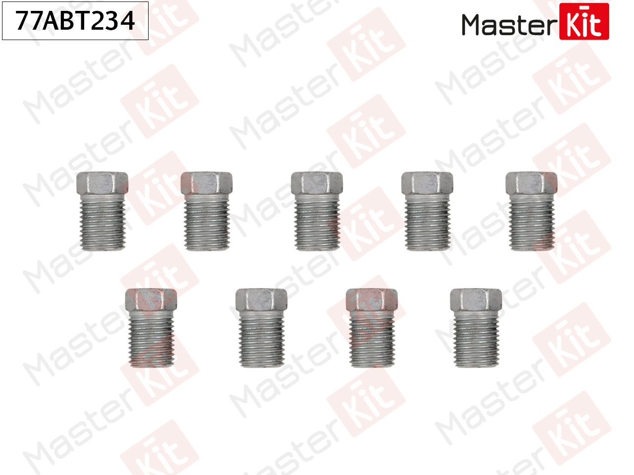 Штуцер тормозной трубки M10x1.0 L=21mm s=10 D=5.1mm - Master KiT 77ABT234