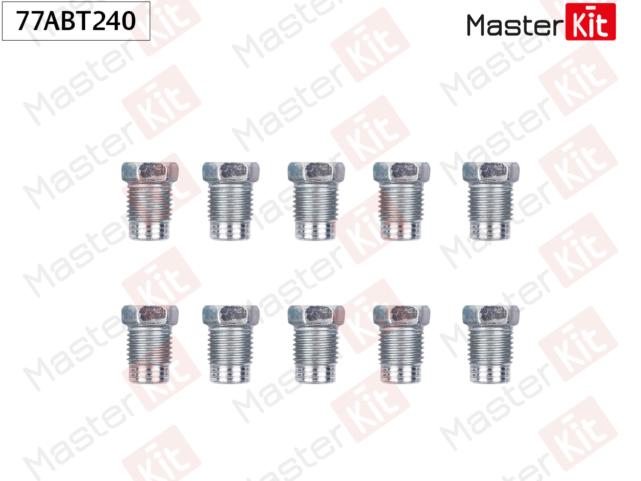Штуцер тормозной трубки m12x1.25 L=19mm s=13 D=6.5mm - Master KiT 77ABT240