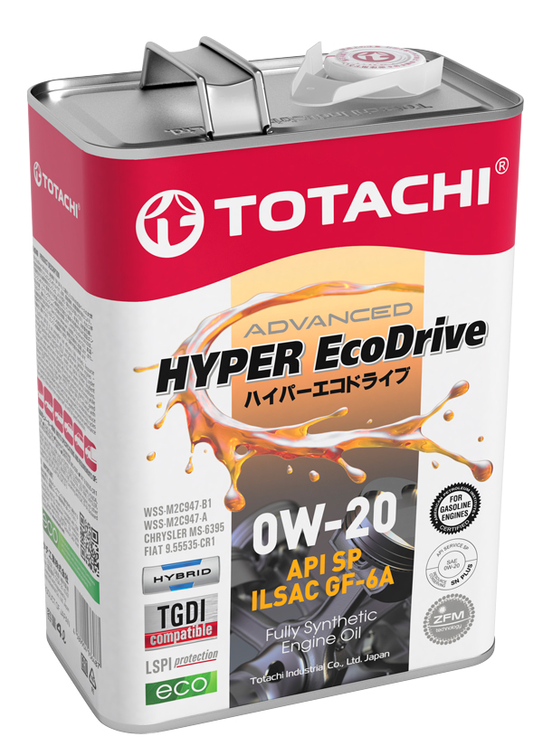 0w-20 hyper Ecodrive Fully Synthetic sp/rc/gf-6a 4л (синт. мотор. масло) - Totachi E0104