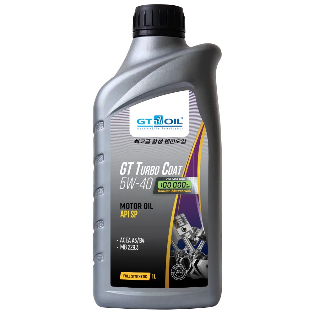 Масло мотор. GT Turbo Coat, SAE 5w-40, API SP, 1 л - Gt oil 8809059409190