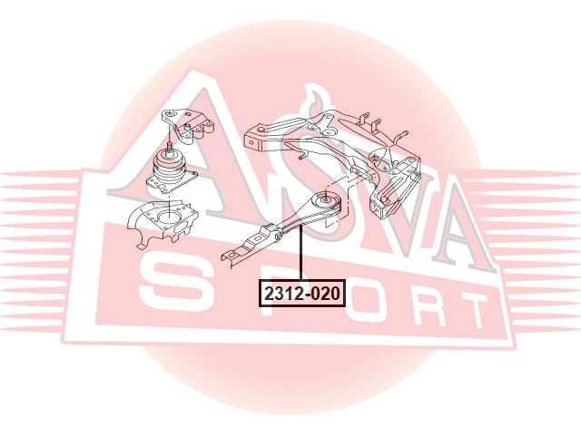 Опора двигателя - Asva 2312-020