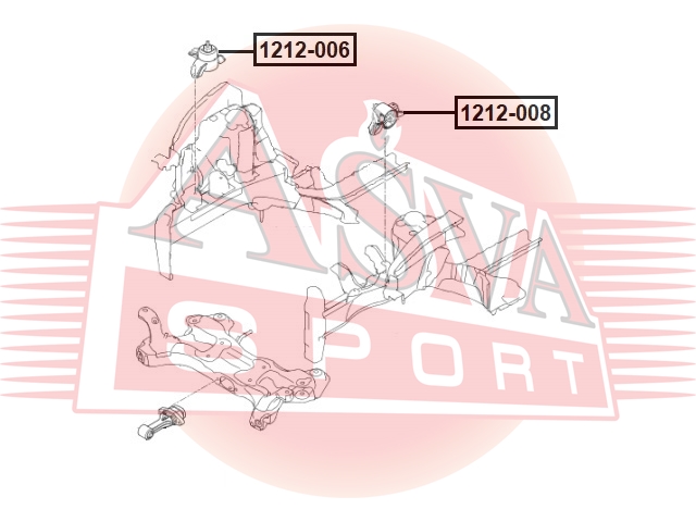 Опора двигателя - Asva 1212-008