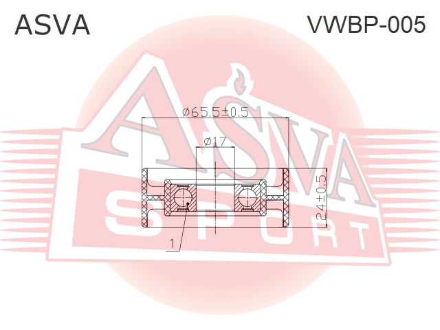 Ролик натяжной навесного оборудования - Asva VWBP-005