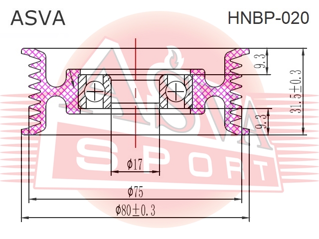 Ролик натяжной навесного оборудования - Asva HNBP-020
