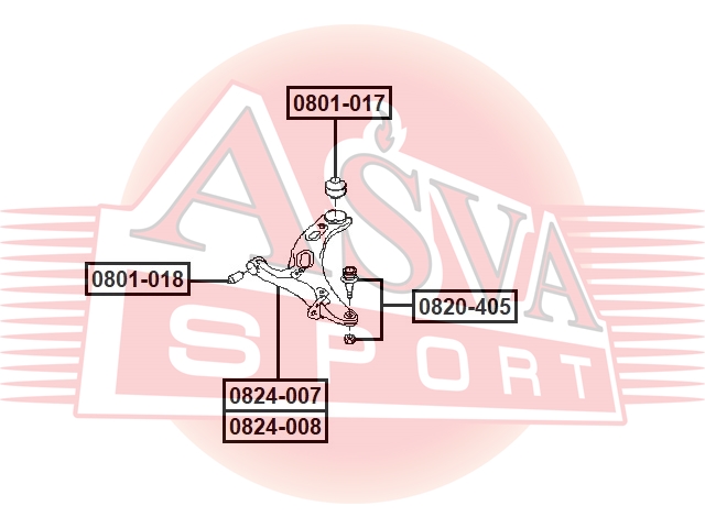 Рычаг подвески - Asva 0824-008