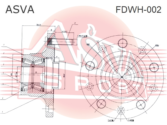 Ступица - Asva FDWH-002