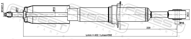 Амортизатор задний gas.twin tube