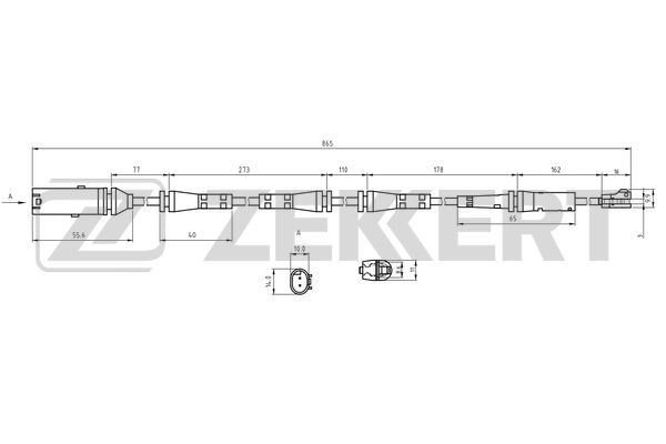 Датчик износа тормозных колодок bmw 5 g31 17- 6 g32 17- Zekkert BS-8131 БМВ 761₽