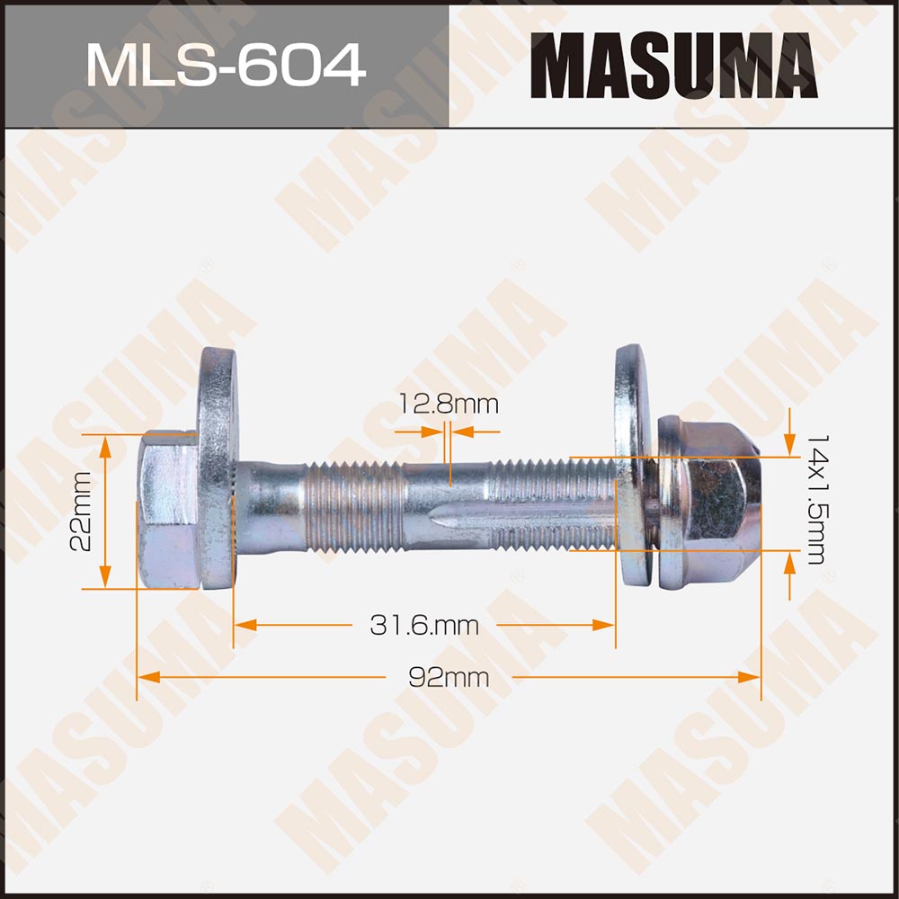 Болт эксцентрик комплект. Toyota - Masuma MLS-604