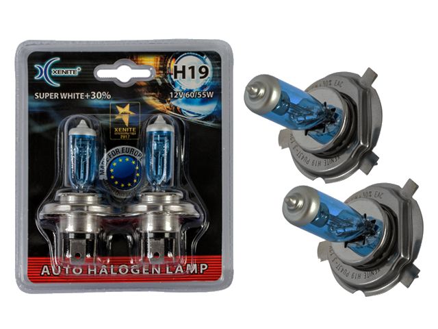 Лампа галогенная H19 12V (Super white) (2 шт.) - XENITE 1007150