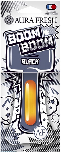 Ароматизатор подвесной (Black/Черный) boom boom (жидкий) - AURA FRESH 23299