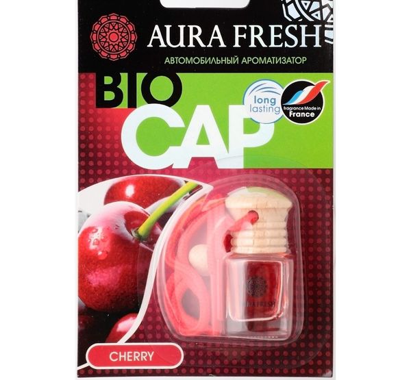 Ароматизатор подвесной (Cherry/Вишня) BIO CAP (бутылочка) - AURA FRESH 23004