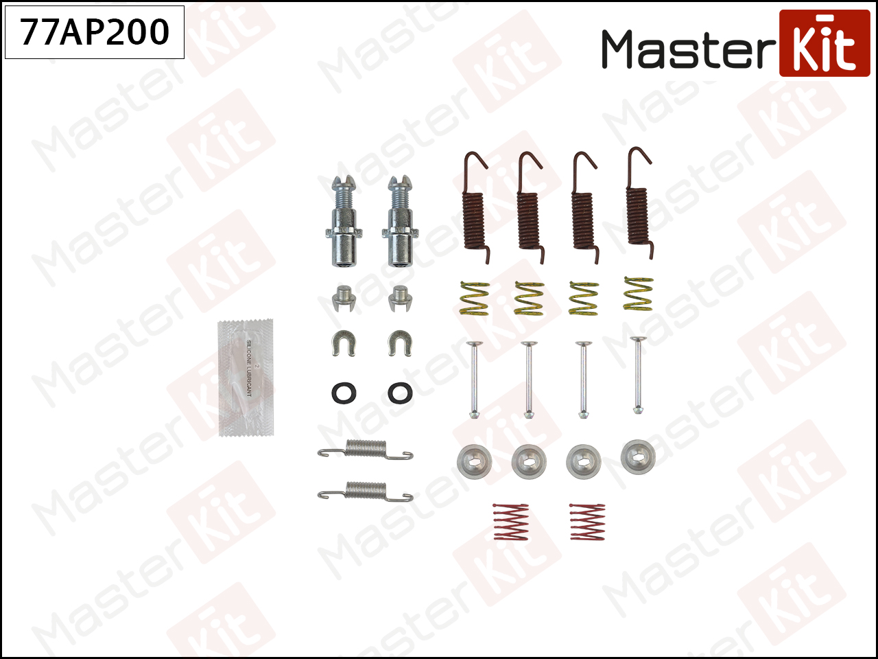Ремкомплект крепления тормозных колодок | зад | - Master KiT 77AP200