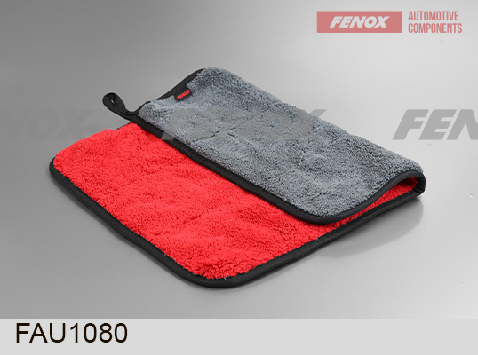 Салфетка из флиса двусторонняя, 30*40см, серый/красный - Fenox FAU1080