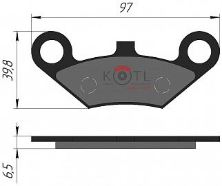 К-т торм. колодок Fr cfmoto - KoTL 6601KT
