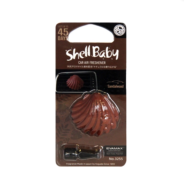 Ароматизатор полимерный Shell Baby на кондиционер Sandalwood/Aloeswood - KOGADO 3255