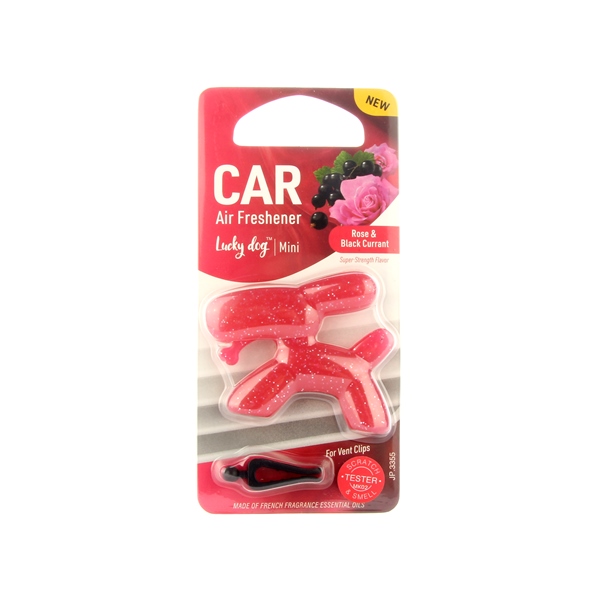 Ароматизатор полимерный Lucky Dog Mini на кондиционер Rose&Black Currant - KOGADO 3355