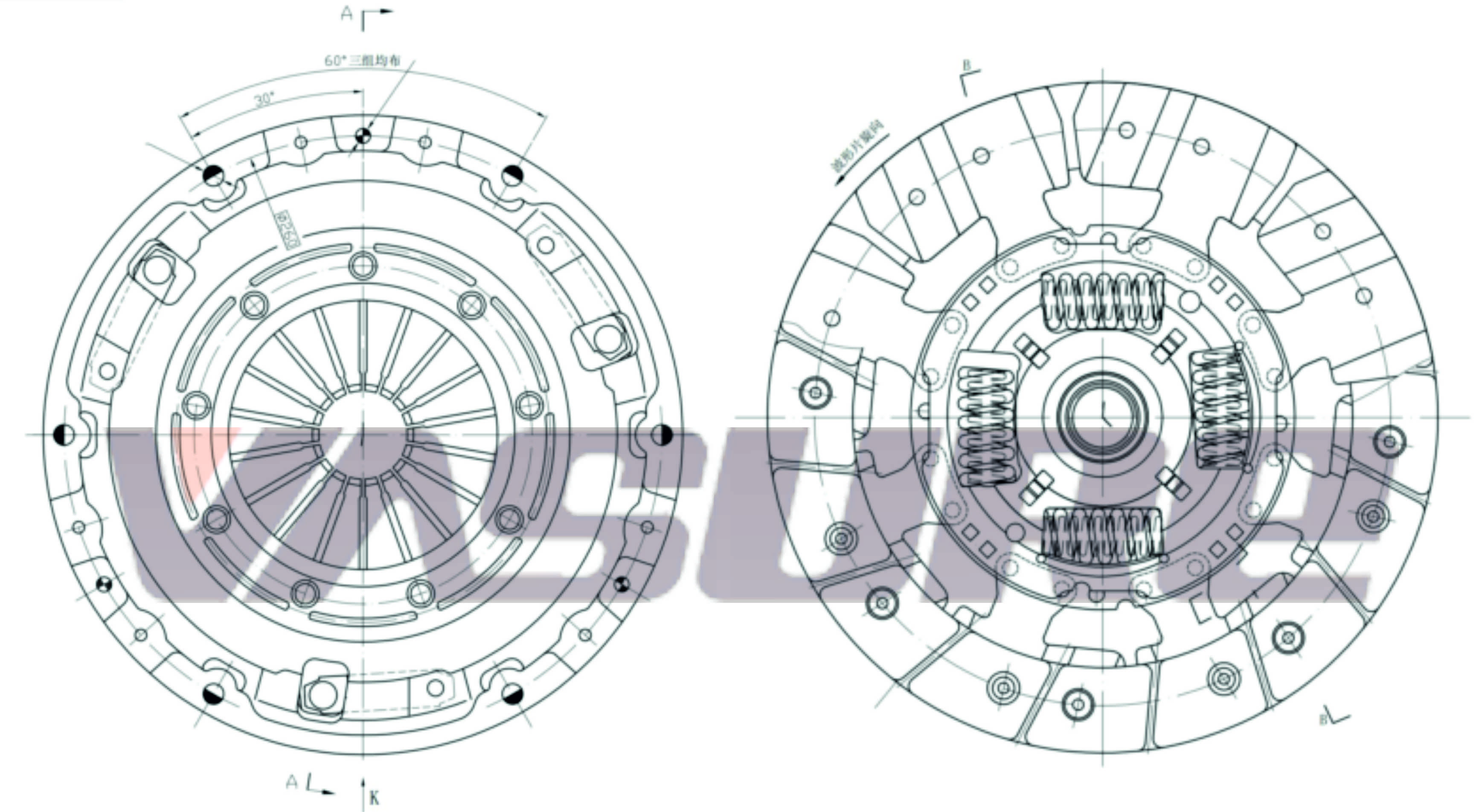 Комплект сцепления Ford Transit/Focus/Tourneo Connect 1.8Di-TDDi 99> - VASURE VRK067