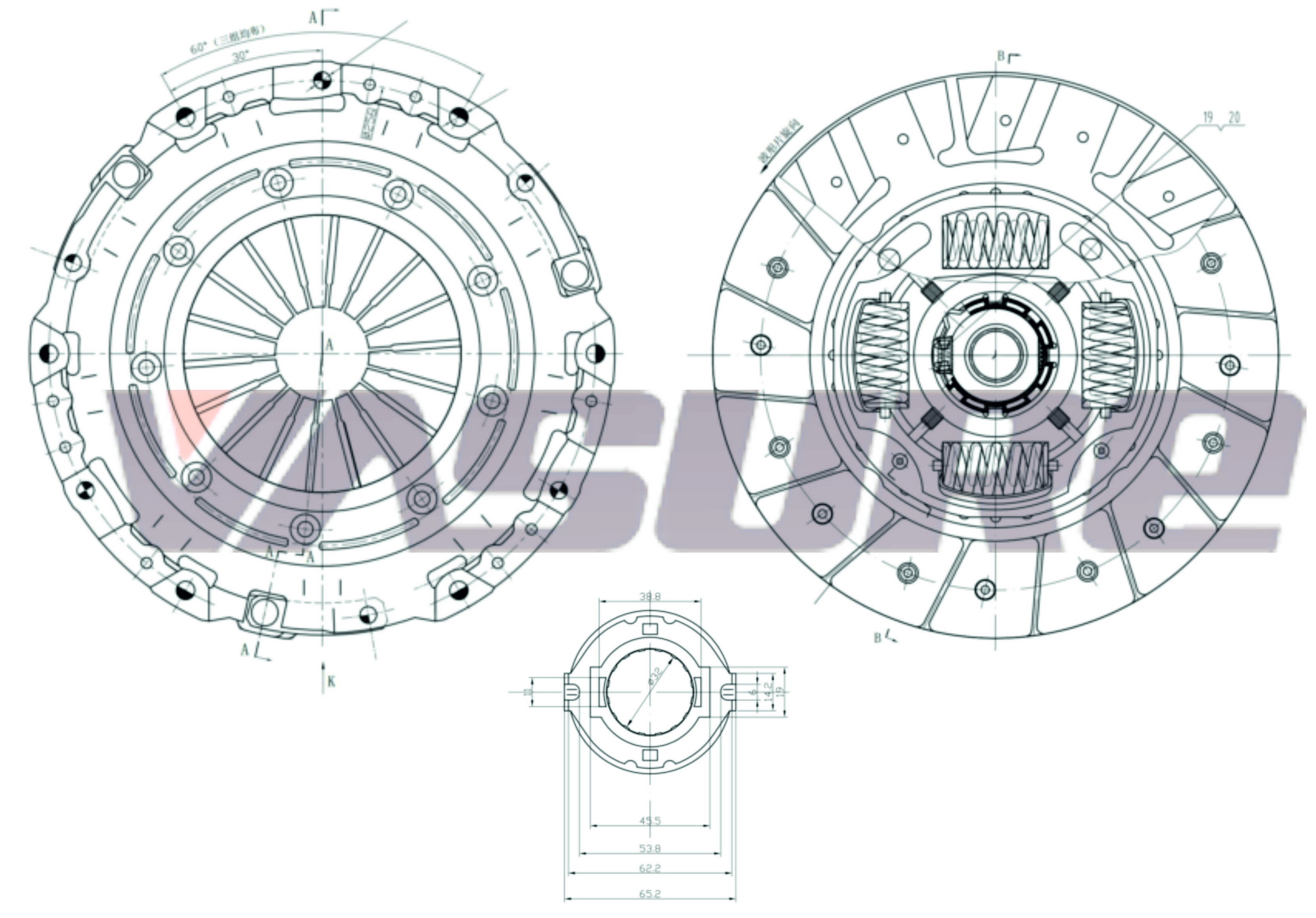 Комплект сцепления Hyundai Tucson (jm) 06.2004 - 03.2010, 141 PS, - VASURE VRK072
