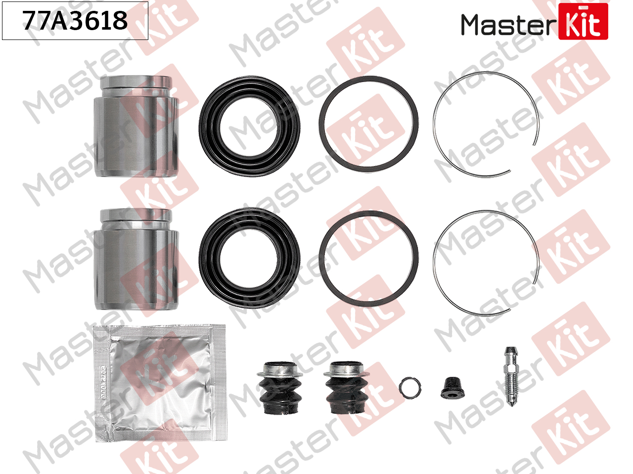 Ремкомплект тормозного суппорта + поршень - Master KiT 77A3618