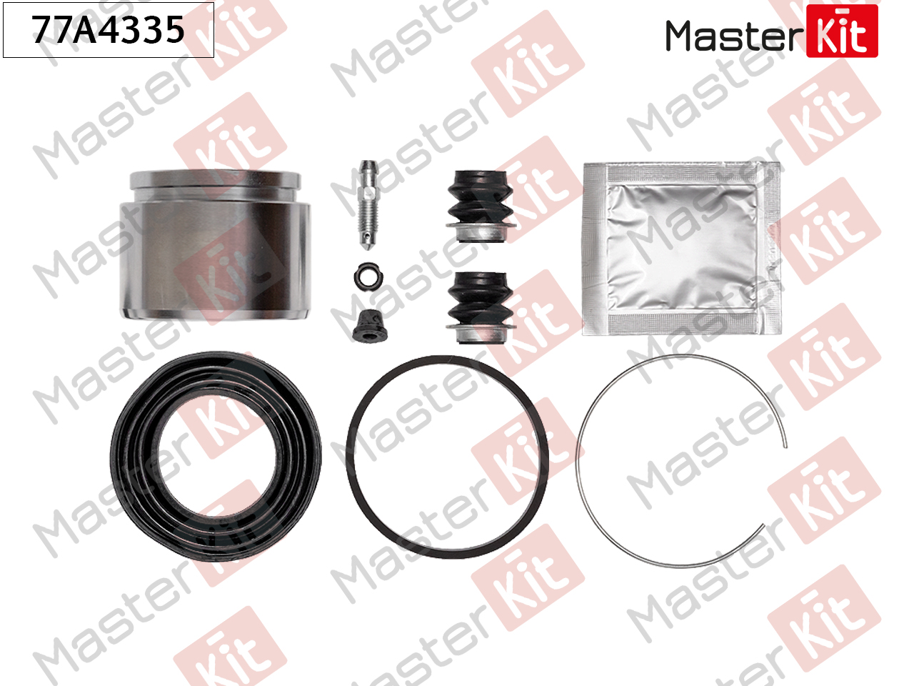 Ремкомплект тормозного суппорта + поршень - Master KiT 77A4335