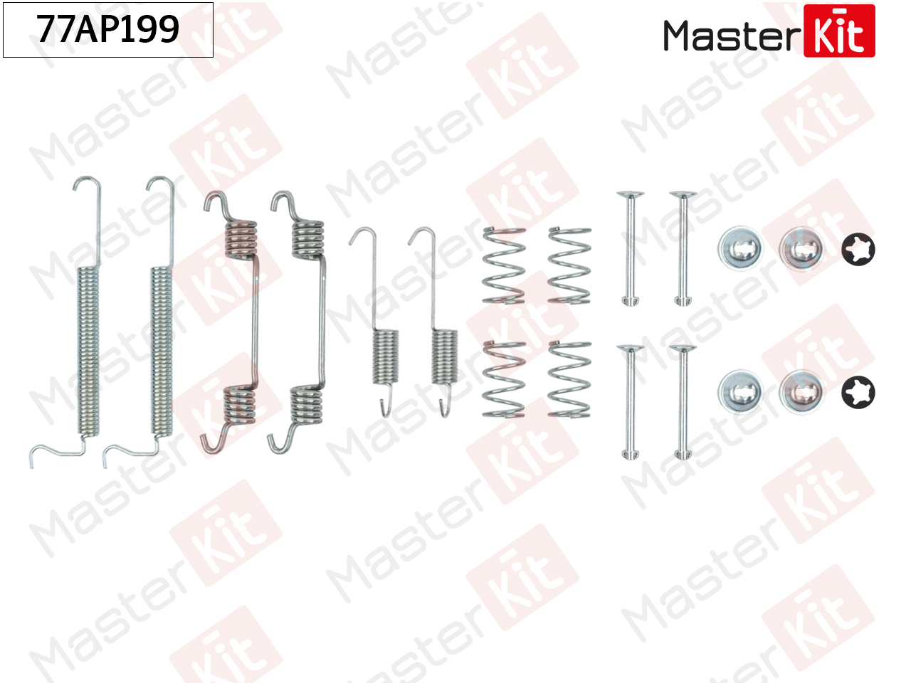 Ремкомплект крепления тормозных колодок - Master KiT 77AP199