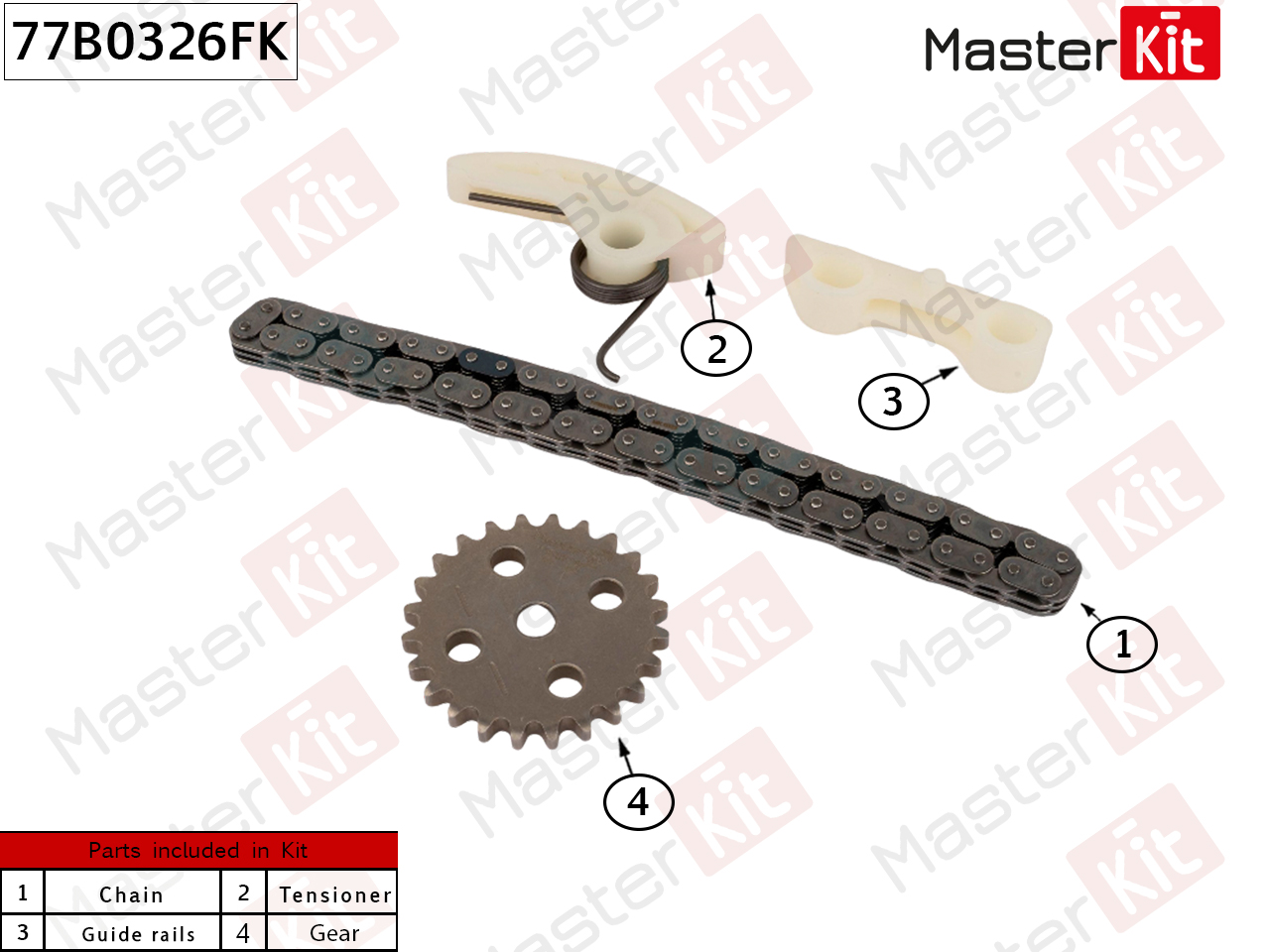Комплект цепи масляного насоса - Master KiT 77B0326FK