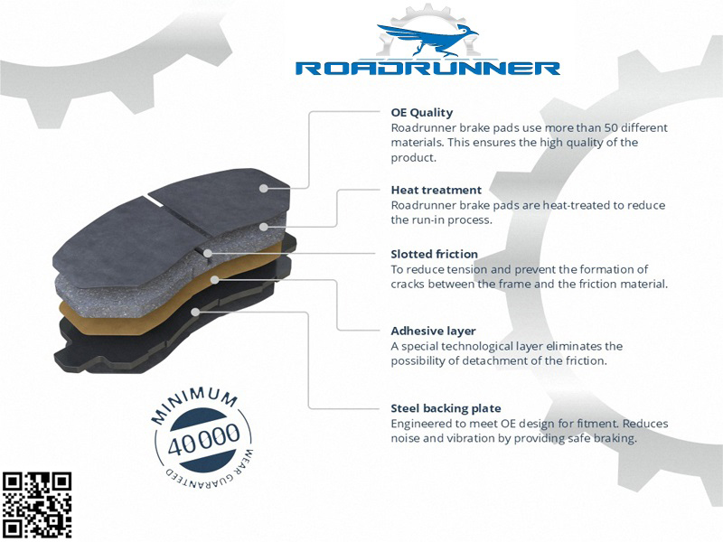Колодки тормозные задние керамические - RoadRunner RR21881CRM