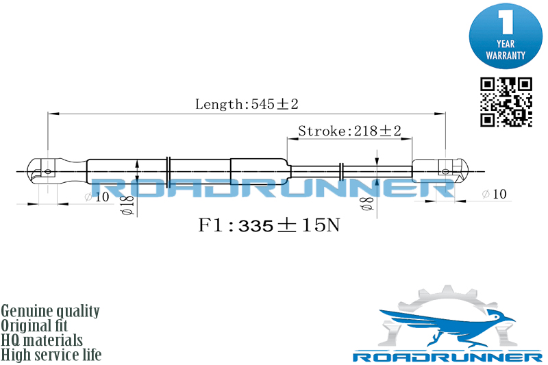 Амортизатор газовый багажника - RoadRunner RR-32227-GSP