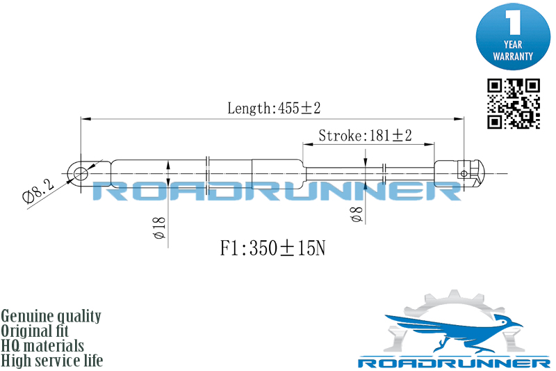 Амортизатор газовый багажника - RoadRunner RR-32230-GSP